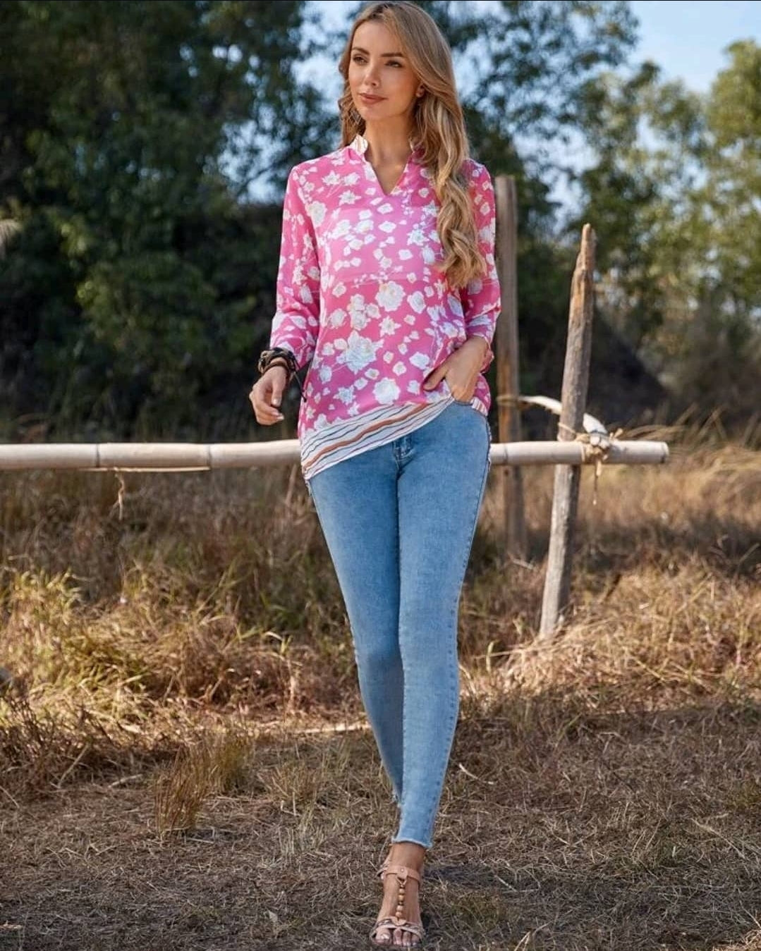 Chiffon top, size M