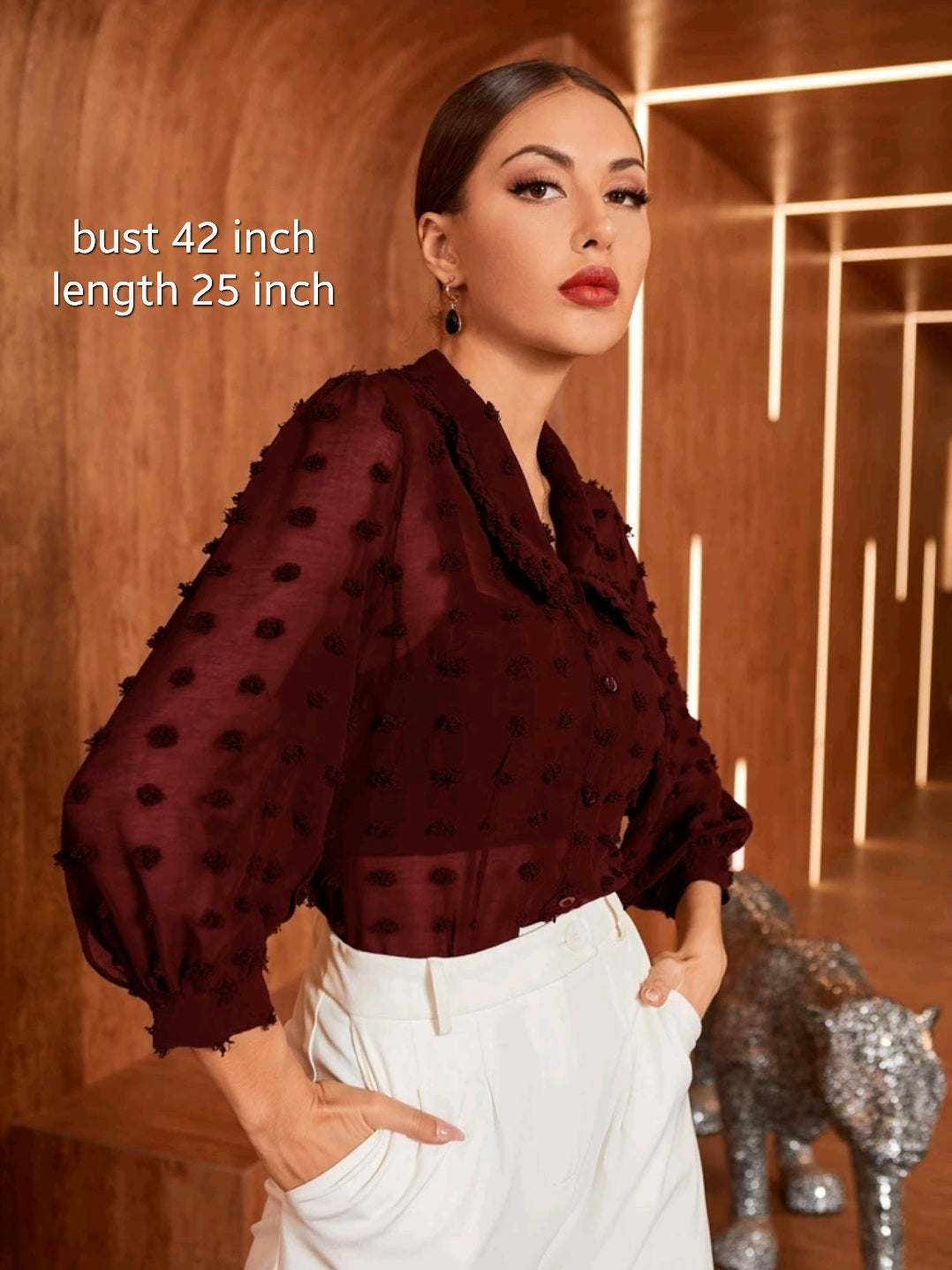 Maroon top